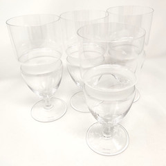 SET OF 4 Vera Wang Wedgwood St. Tropez Water Ice Tea Glasses Goblets Party Event