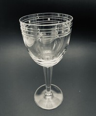 KATE SPADE New York LENOX Pebble Point Polka Dots 6.75” Crystal Wine Goblet Pair