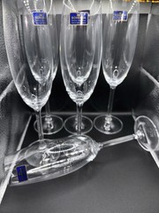 Bohemia Royal Crystal Czech Republic Champagne Glasses Set of 6 Pre Owned,