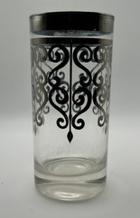 Dorothy Thorpe Platinum Band Scroll Cocktail Glass