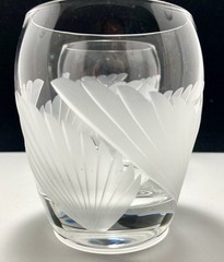 Pair of LENOX Crystal Fanlight Double Old Fashioned Rocks Glasses 2