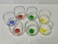 Glass Tumblers Set Vintage Color Dot Mid Century Modern Libbey Style Barware