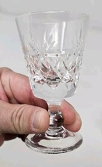 Royal Brierley Crystal BRUCE Cut Sherry Port Glass Set Of 2 Glasses Excellent 4″