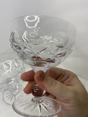 Tudor Crystal Made In England Raleigh Champagne Sherbet Coup Desert Glass Fancy