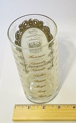 Glass Tumbler Vintage EARLY AMERICAN FAMILIES FROM GERMANY Mid-Century High Ball