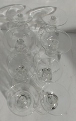 Set of 8 Crystal Mixed Clear Bar Glasses Perfect All Are 4″ Tall D 1.75″ & 2.75″