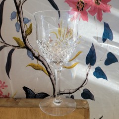 Normandy by Val St Lambert signed crystal Water Goblet wine glass