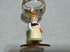 Vintage Set of 4 Goebel Hummel Figurine Stem Liqueur Wine Glasses, W Germany