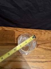 968 Old Whiskey Crystal Rocks Glass Lead Cut Crystal Tumbler With Platinum Rim