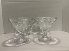 4 Shannon By Godinger Dublin Crystal Martini Glasses Goblets