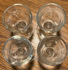 Vintage Set 4 Clear Tavern Style Cordial Liqueur Aperitif Glasses Stemmed 3.5”