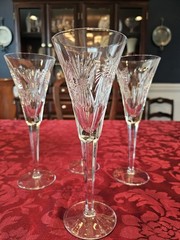 Rare WATERFORD Crystal 5 Universal Toasts Millennium Champagne Flutes Set of 4