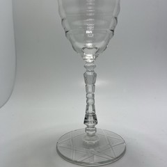 Vintage Libbey Arctic Rose Etched Long Stem Wine Glass