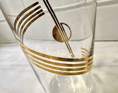 Art Deco Glass – Gold Swirl Tumbler Gold Gilt on clear glass 22-Karat Gold