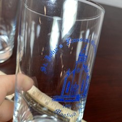 ST JOHNS Russian Orthodox Church Magfield PA 100yr Anni 1881-1991 LIBBEY Glasses