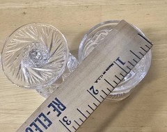 Aztec Tiny Wine Glasses McKee & Brothers 1894 EAPG Antique Set Of 2