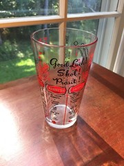 Vintage Federal Glass Cocktail Mixer Six Drink Recipes Bacardi Manhattan Tumbler