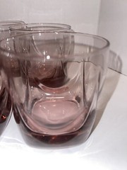 8 Vintage Libbey Imperial Plum Double Old Fashioned Glasses Tumblers Mint!
