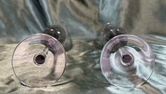Set Of 2~Pier 1~Smoke Gray Crackle Glass~Champagne Flutes