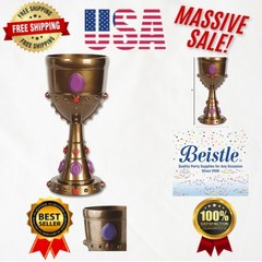 Exquisite Jeweled Goblet for Medieval Themed Parties – Reusable Plastic 8 oz