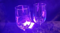 6.25 Inch Crystal Stemware Wine Glasses Set of 2 Crystal Clear