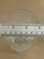 6 Pc Libbey Criss-Cross Diamond Cut Ice Glass Tumblers Set