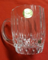 24% Lead Crystal SET OF 4 MUG MADE IN FRANCE NEW IN ORIGINAL BOX