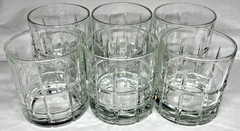 SET OF 6 Vintage ANCHOR HOCKING TARTAN 3.5″ Old Fashioned Rocks GLASS USA