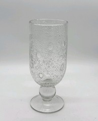 Southern Living At Home Bella Luna Large Water Goblet Hand Blown Glass Bubbles