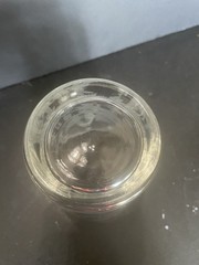 Vintage Etched Glass Eagle w/Stars Whiskey Tumbler Low Ball 4.5″H by 3.5″ W