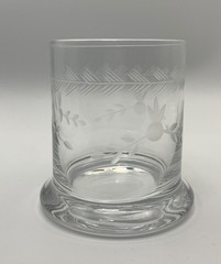 Vintage Etched Floral Glass Bedside Carafe & Tumbler Water Set.