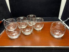 MCM Clear Roly Poly Doubles Glasses – Set of 7