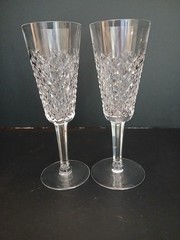 Waterford Crystal Alana Pattern Champagne Flutes Set Of 2