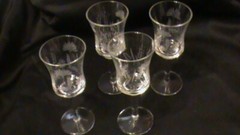 Leonard Silver Summerfield Wine Glass 4 Oz 5.5 » Tall Etched Floral, A08