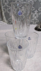 x4 – Princess House Heritage Highlights Tumblers Glasses 5 3/8″ tall