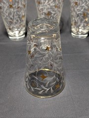 Vintage Libbey Royal Fern 5 Tumblers 5 1/4″ 13oz