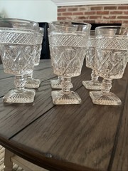 Vtg. Imperial Glass CAPE COD Set Of 6 Water or Ice Tea Goblets 6 3/8” H