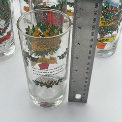 Indiana American Glass #2350 Twelve Days of Christmas Glasses 12 oz COMPLETE SET