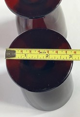 Vintage Ruby Red Glass Tumblers Set (2) 5 Inches