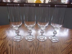 Fluted Champagne 7 Oz Claudia Import Assoc Ball Stem 6 3/4″ – Set of 4
