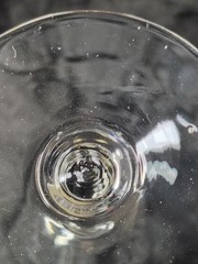 C 1800 Georgian Prussian Fluted Wine Water Goblet Hand Blown Glass Crystal 9⅛»