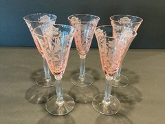 Tiffin Glass Flanders 6″ 3 oz Wine Goblet (5 available)