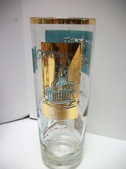 5 Turquoise & Gold Riverboat PaddlewheelerTumblers Glasses 7″ Tom Collins Cooler