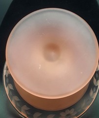 VTG Taitu Italy Pink Frosted Satin Glass Champagne replacement barware