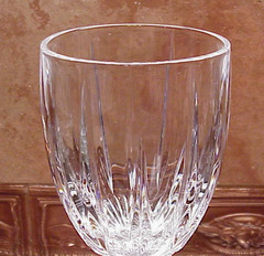 Vintage Gorham Sundance Crystal Wine Glasses (3) 8″ Tall Vertical Cuts NICE
