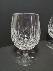 6 Waterford Crystal Small Lismore Brandy Glasses 4 1/2″ 8pt Star Sniffer Set