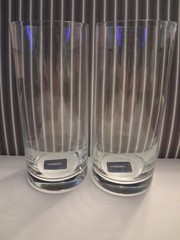 NEW Mikasa JULIE HIGHBALL Crystal Glasses Complete Set of 2 NWT 16.5 Oz.
