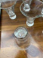 SET OF 6 – MCM Flared Champagne Wine Martini Cocktail Heavy Stem Glasses-4 3/4″