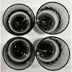 4 Mid-Century Modern Libbey Impromptu Smoky Grey 6.75″ Goblets MCM Stemware – A