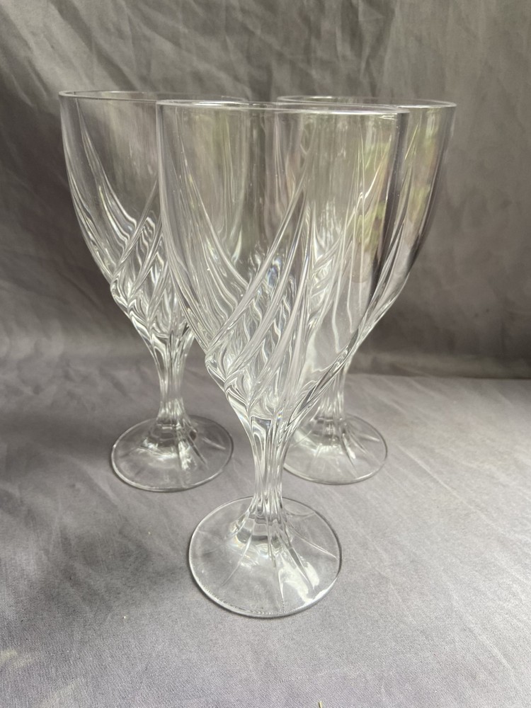 3 Lenox Crystal Debut Iced Tea Glases 7 3/4″